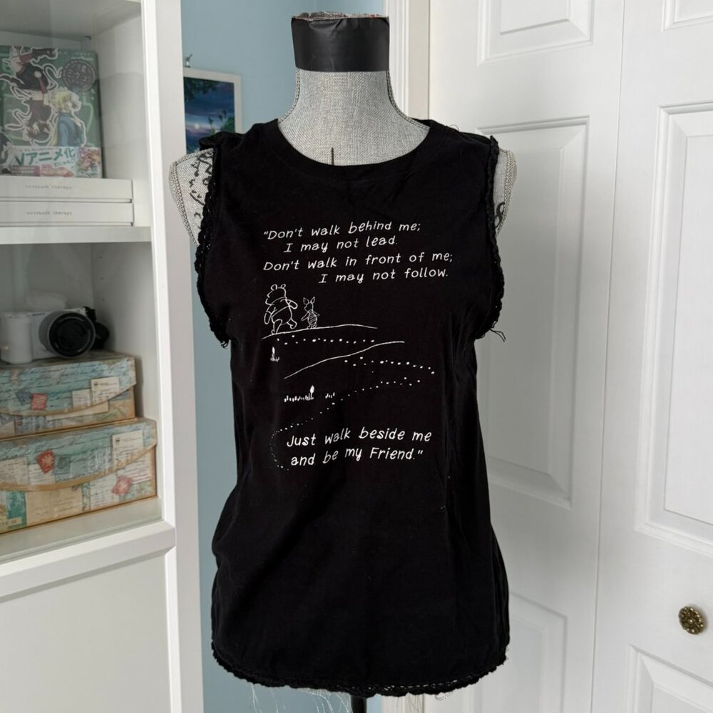 Disney Winnie the Pooh Lace-Trim Muscle Tee – Size M